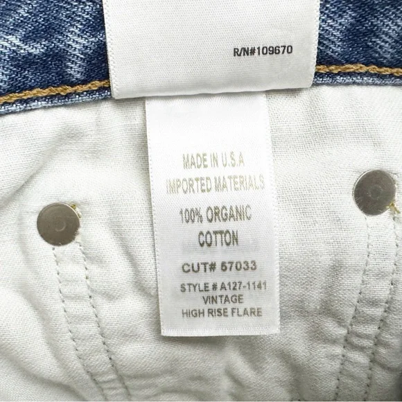 NWT Agolde Vintage High Rise Flare Leg Jeans Clamour Wash